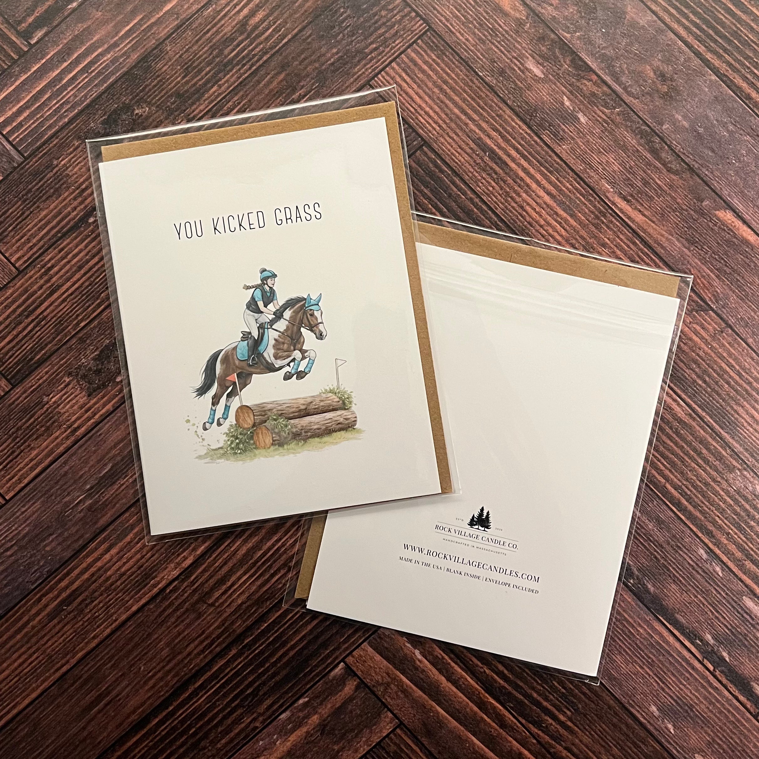You Kicked Grass Girl Card