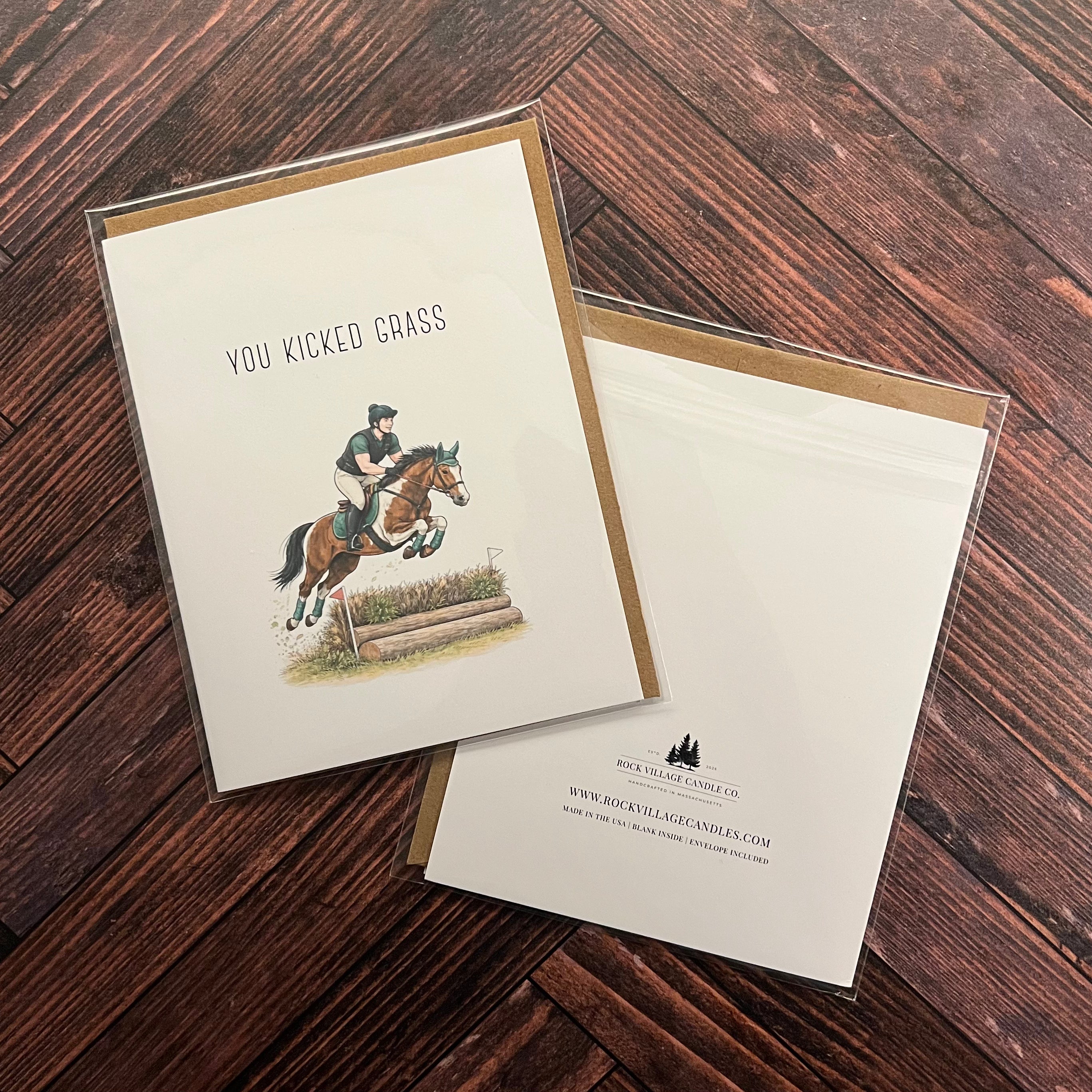 You Kicked Grass Boy Card